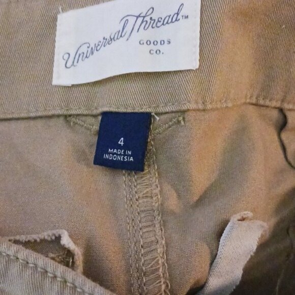 Universal Thread Skirt Tan Midi Cargo Pockets Casual Womens - Picture 8 of 9